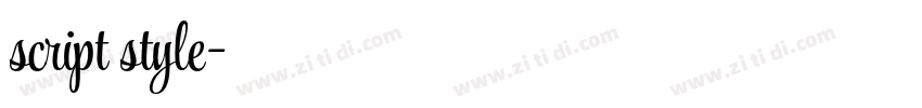 script style字体转换